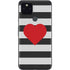 Black And White Striped Heart Google Pixel 4a 5G Skin